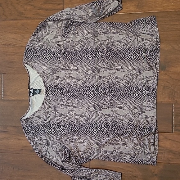 Rafaella women's snakeprint 3/4 length sleeve shirt size 3X - Picture 1 of 6